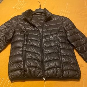 Black shirt black rivet down jacket size medium